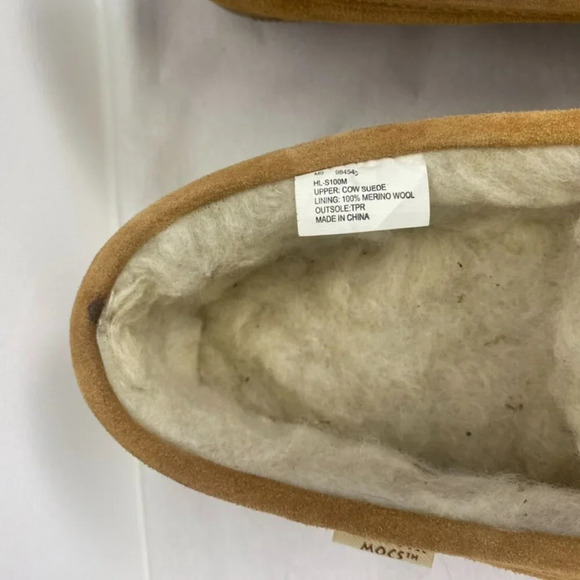 NWOT 100% Merino Wool Leather Plymouth Moccasins main image 7